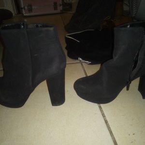 Black high heel shoes